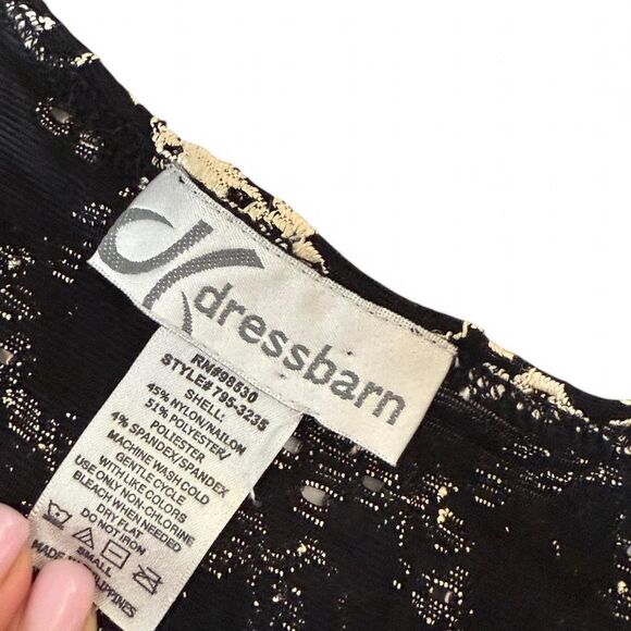 Vintage 90s Y2K style Romantic Gothic Brocade Lace Blouse - Black Gold | Size S - Picture 5 of 8